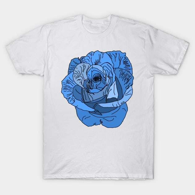 Blue rose T-Shirt by M[ ]